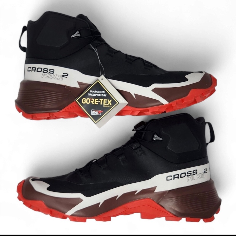 Salomon Cross Hike Mid GTX 2 Hiking Boots Men's Sizes Black Red  Gore-Tex new